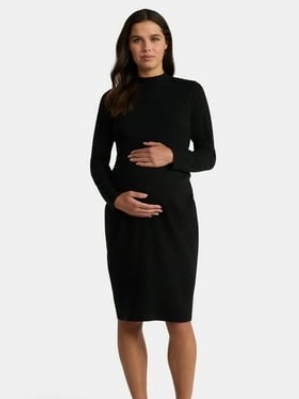 Time and Tru Women Maternity Ribbed Dress Set 2-Piece-Lg 12-14